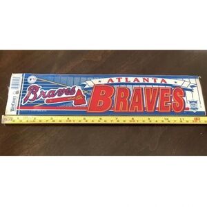 Vintage Atlanta Braves Car Bumper Sticker WinCraft 11.4” X 3”